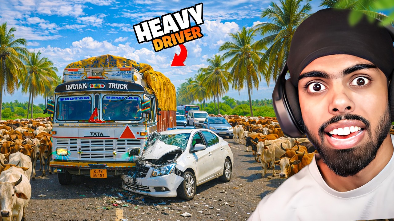 INDIAN TRUCK VS COWS...