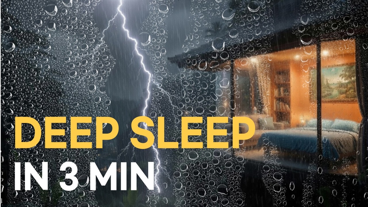 Floating Cliff Rain · Glass Jungle Retreat · 3 Hours  #RainSounds #CliffRain #SleepAmbience