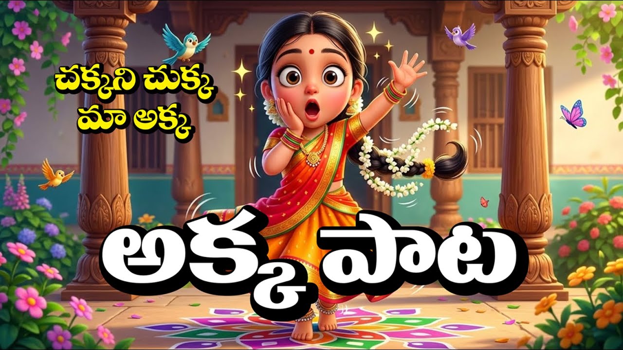 చక్కని చుక్క మా అక్క పాట | Telugu Kids Song | 2nd Class Telugu Rhyme | Chitti Jabili