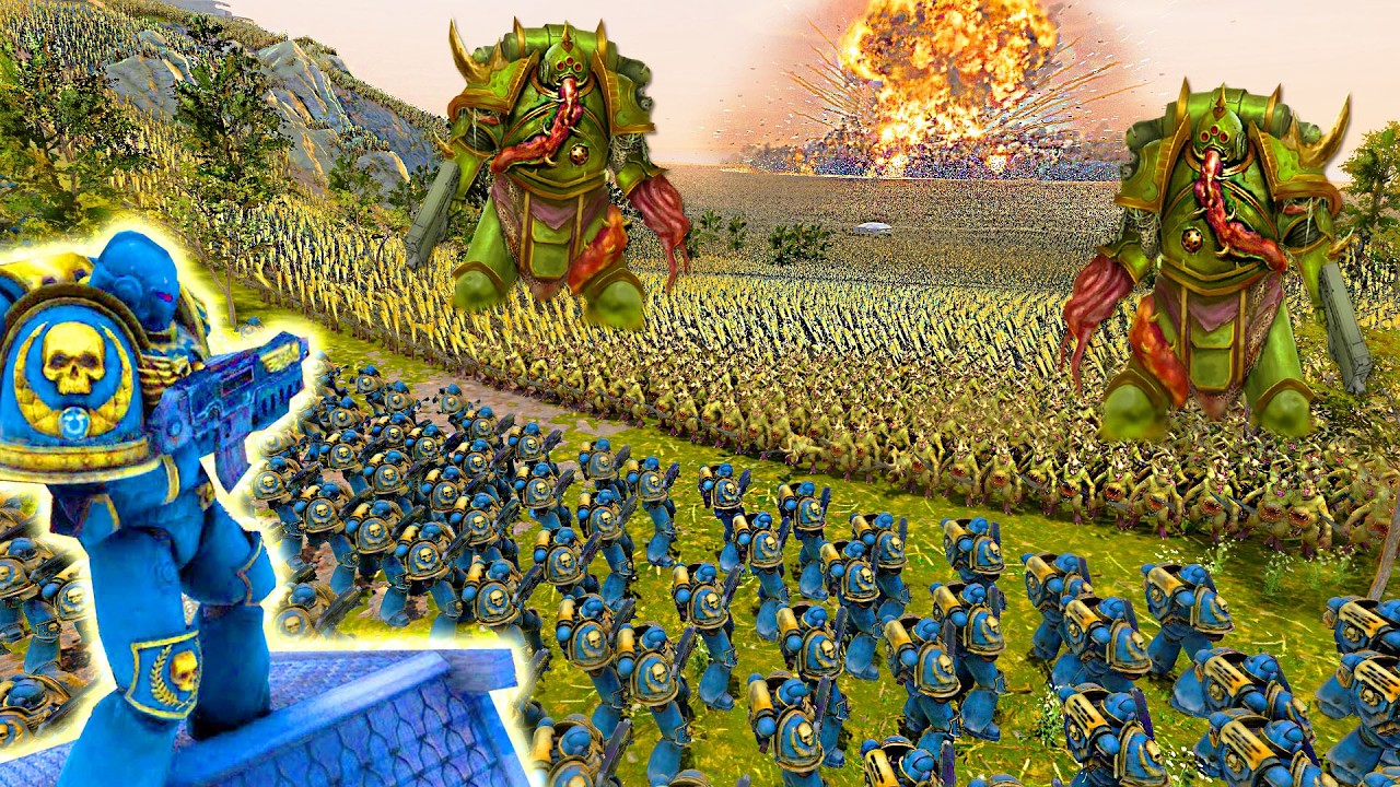 Can Space Marines Hold DEATH CANYON vs 10,969,358 ZOMBIE MARINES? - UEBS 2: Warhammer 40k