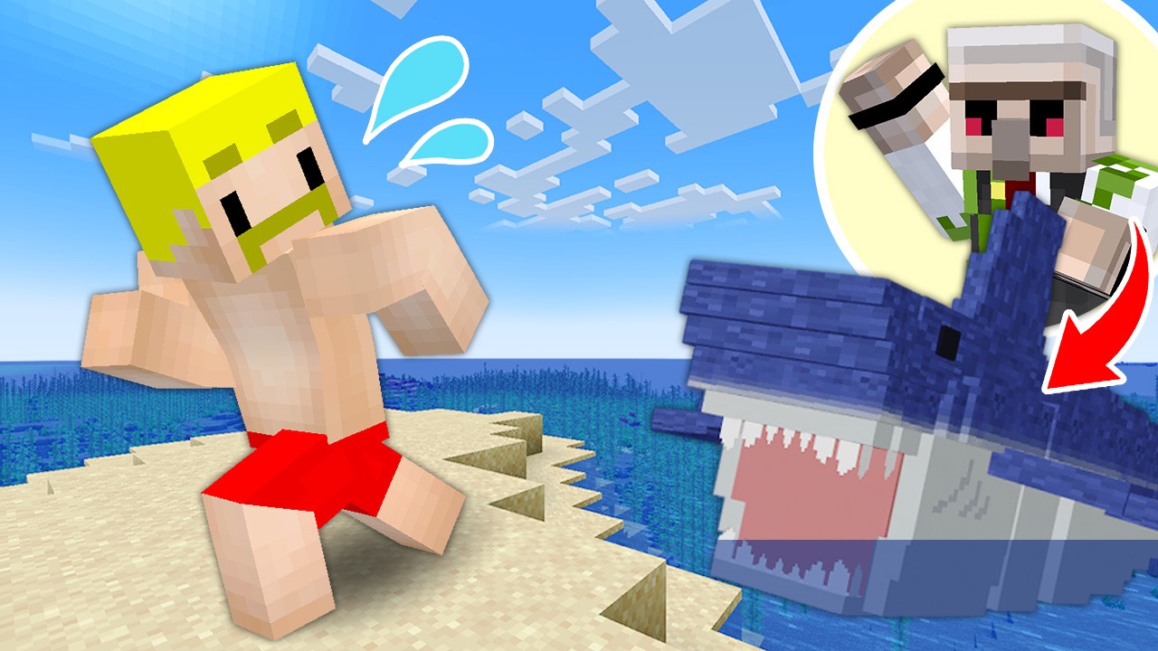 【マイクラ】超危険！サメがいる世界でガチ鬼ごっこ！