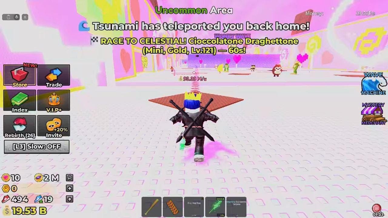Admin abuse in escape tsunami