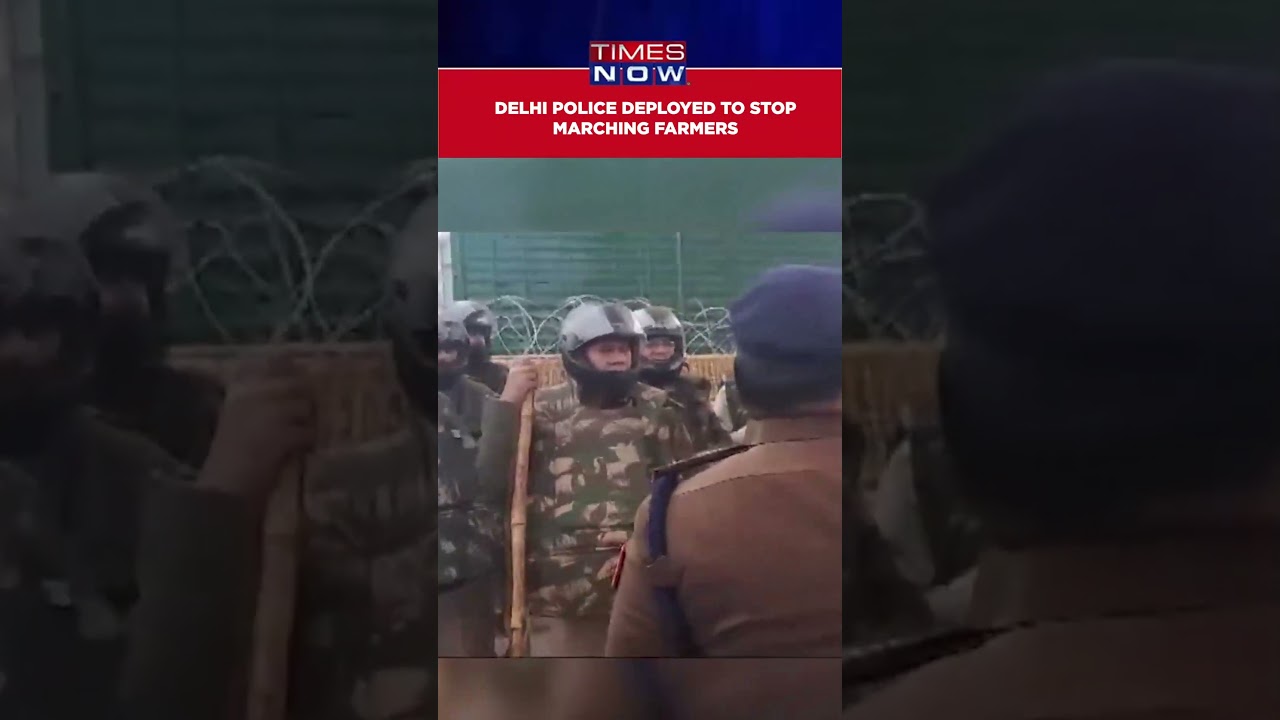 Delhi Police Personnel Deployed At Delhi-UP Apsara Border To Prevent Farmers&rsquo; Entry #shorts