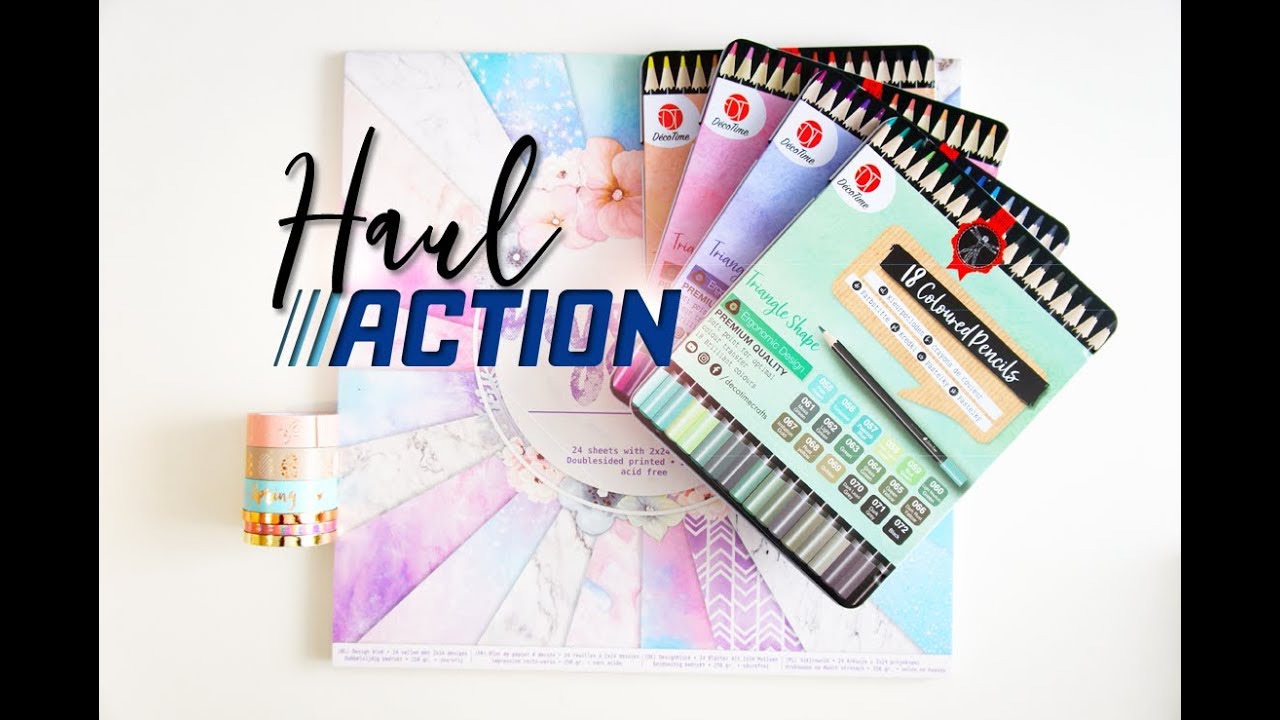 Haul ACTION scrap | petit test des crayons de couleurs + réorganisation des nuanciers