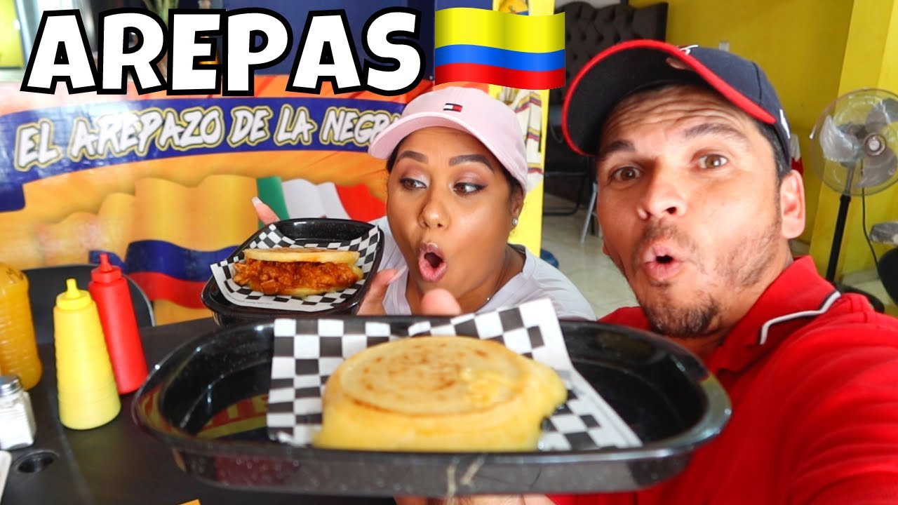 COMIDA COLOMBIANA EN MEXICO: PROBANDO AREPAS COLOMBIANAS!