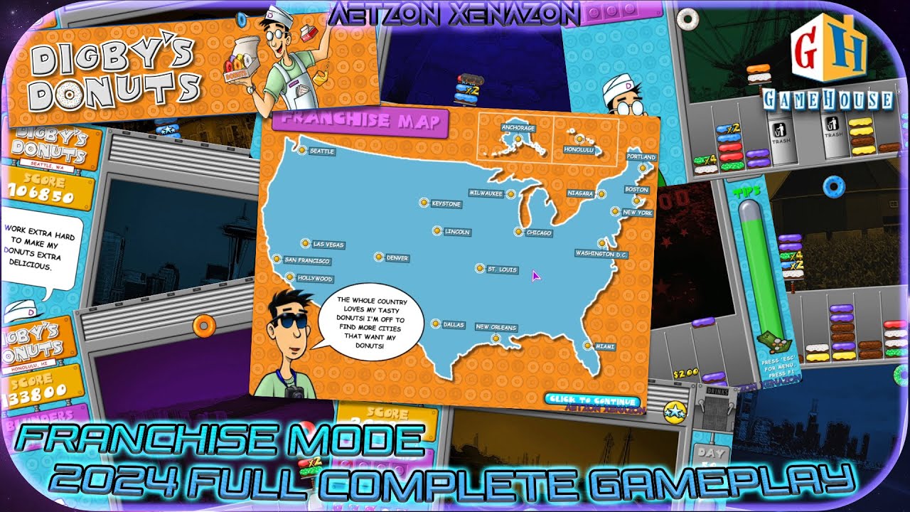 Digby's Donuts [2005 PC (GameHouse Classic)] | Franchise Mode - 2024 Full Complete Gameplay