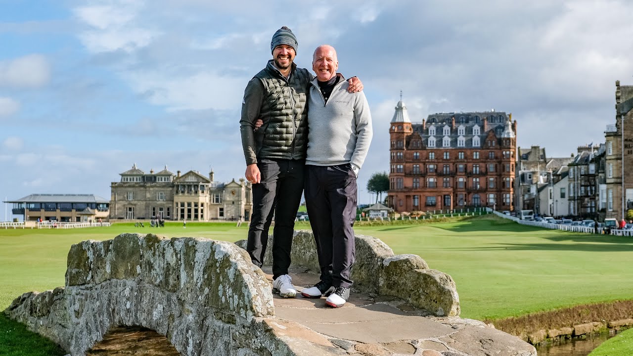 SURPRISE FOR MY DAD! Playing The Old Course at St Andrews
