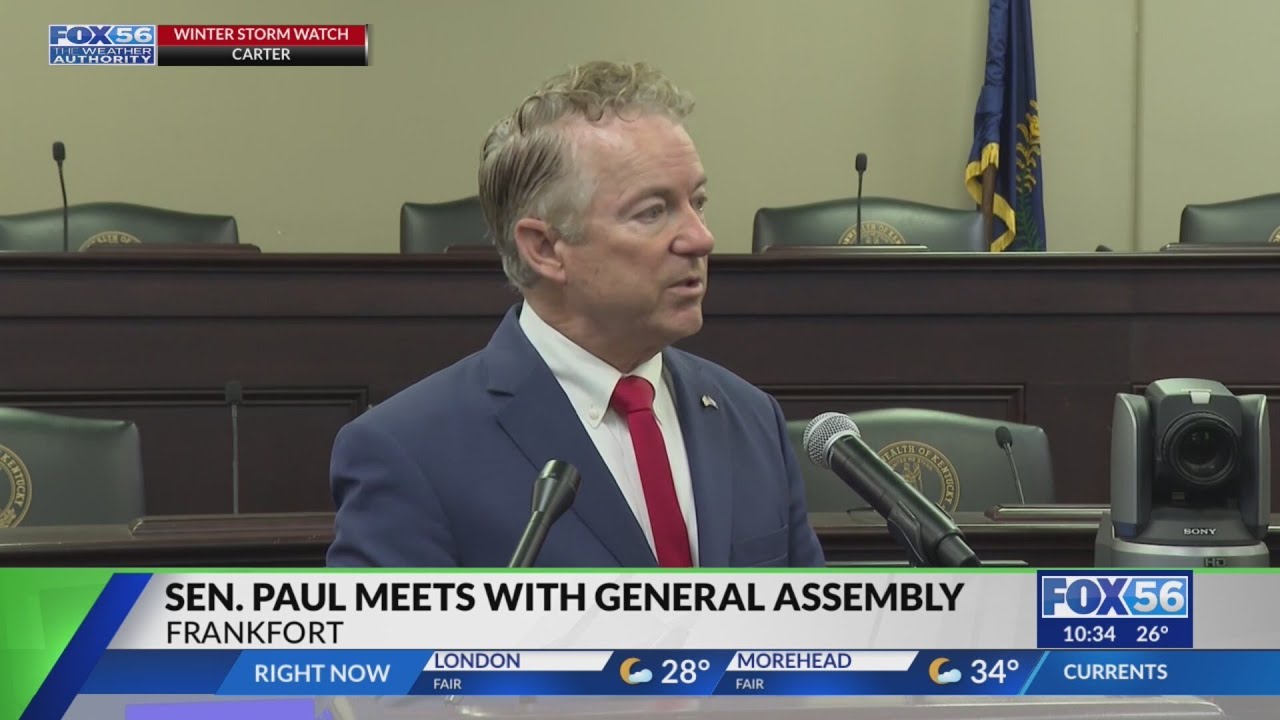 Sen. Rand Paul meets with General Assembly in Frankfort