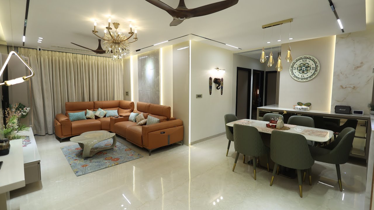 3 BHK Residence project in Oberoi sky city, Borivali (East), Mumbai completed by team Miracle design