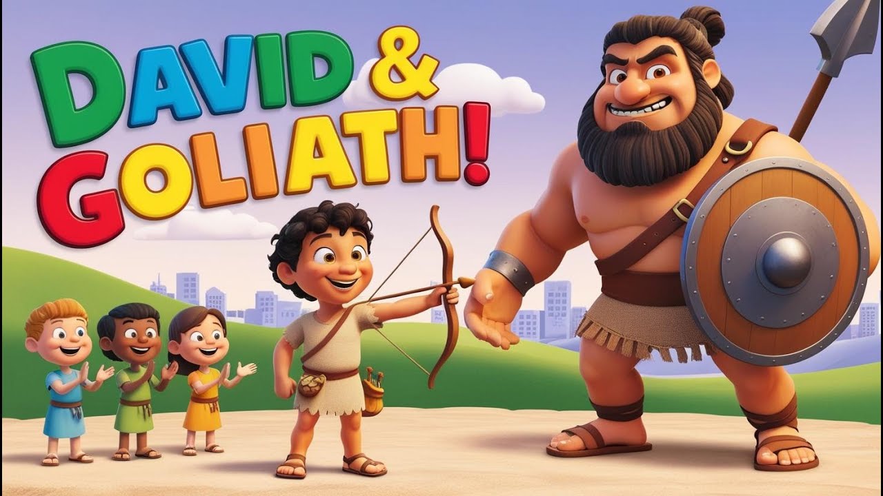 David and Goliath | Bible story through song | Fun Bible song (with lyrics) for Kids