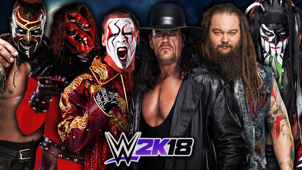 WWE Halloween Match: Undertaker vs Sting vs Boogeyman vs Kane vs Bray Wyatt vs Finn Balor | WWE2K18