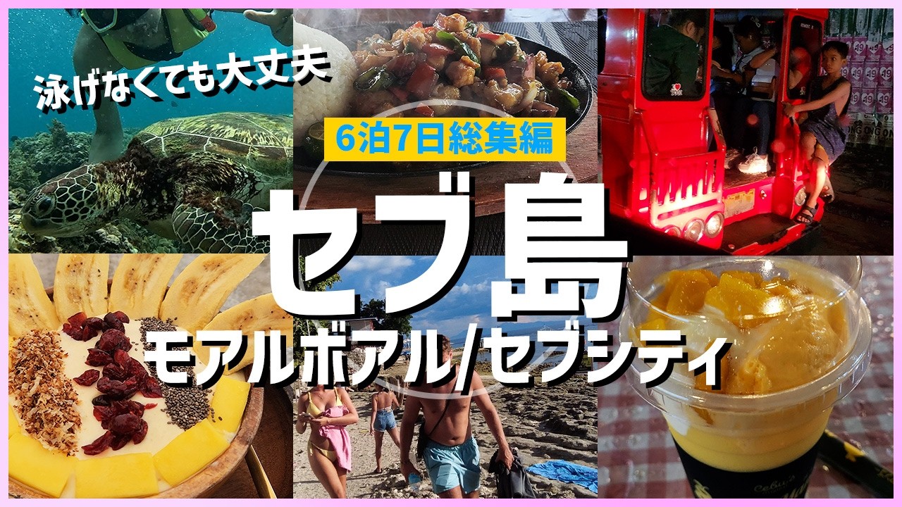 【セブ島ひとり旅_総集編】モアルボアルとセブシティの観光・B級グルメガイド【泳げなくてもイワシトルネードシュノーケリング体験】