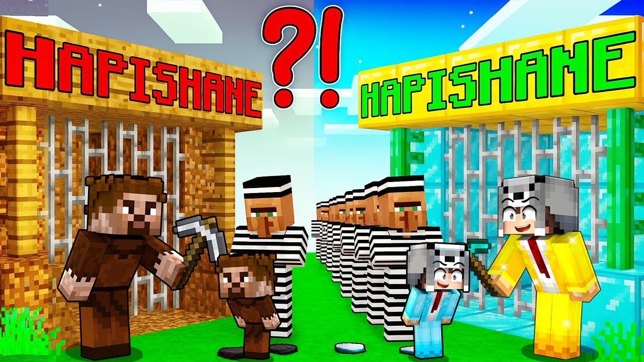 FAKİR AİLE HAPİSHANE VS MİLYONER AİLE HAPİSHANE - Minecraft