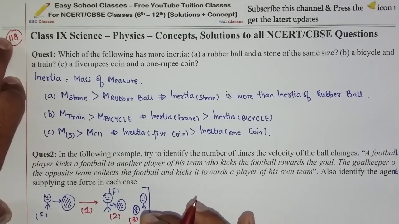 Class 9 Physics | Chapter 9 | NCERT Page 118 | Q1,2,3,4 | Forces and Laws of Motion