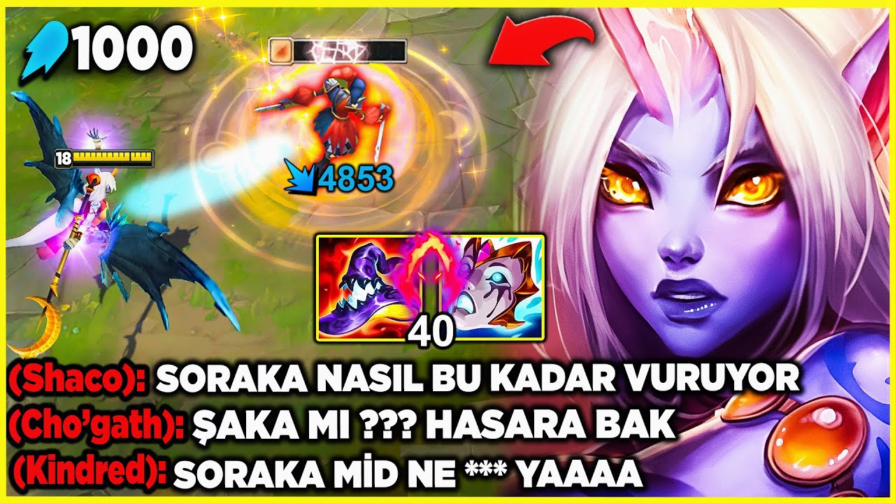 1000 AP SORAKA MİD !! KADİM EJDER + BARON DEHŞET VİDEO