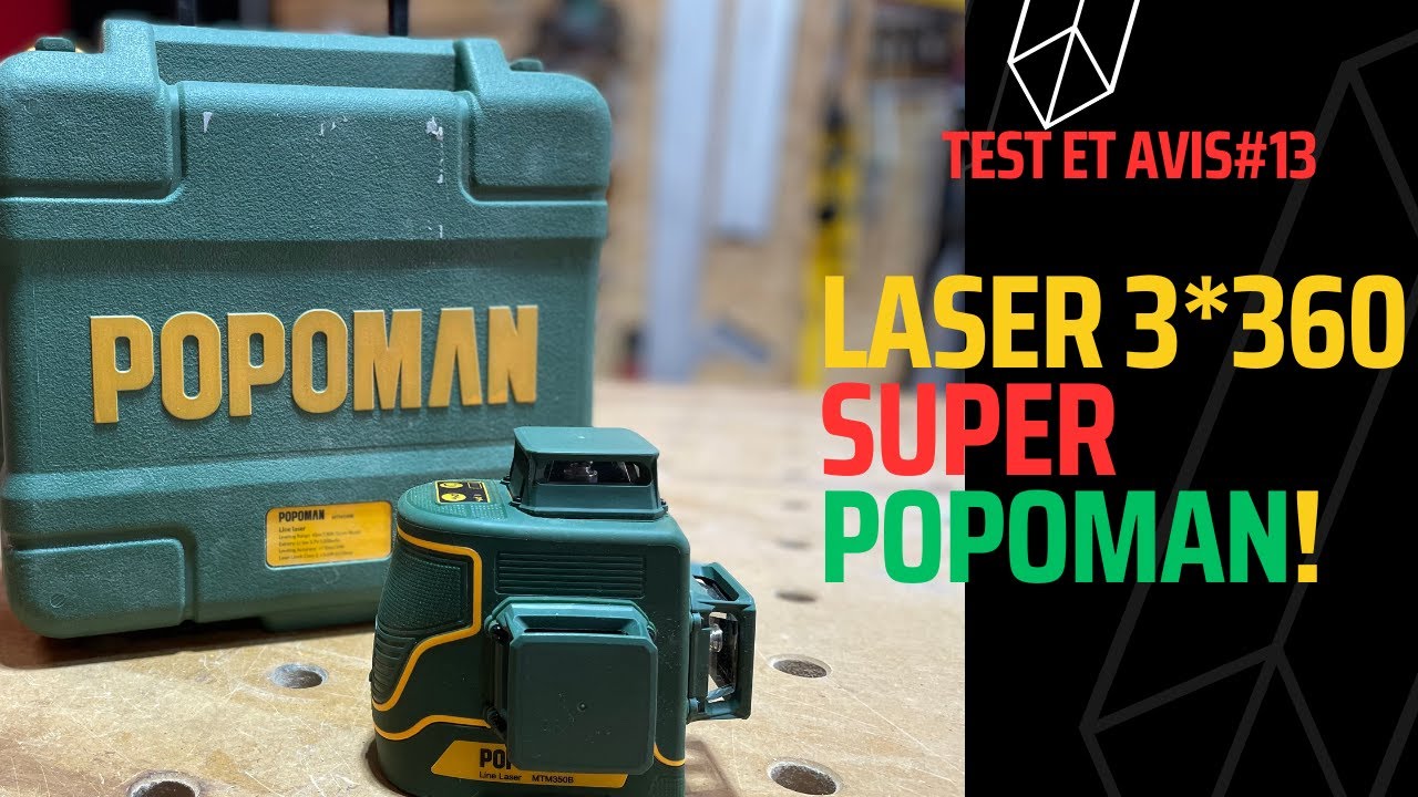 Le meilleur laser 3 lignes 360 degr&eacute;s Popoman! MTM350B 145&euro; + tr&eacute;pied + Tstak