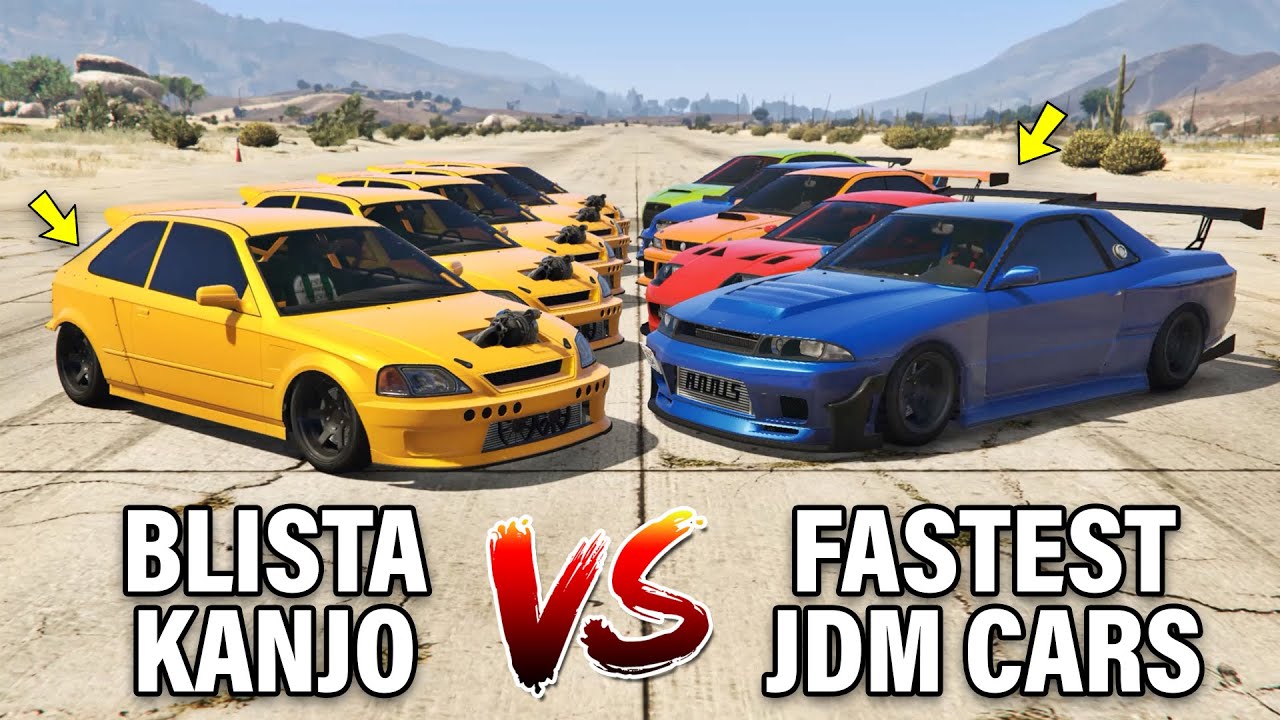 GTA 5 ONLINE - BLISTA KANJO VS FASTEST JDM CARS (WHICH IS FASTEST?)