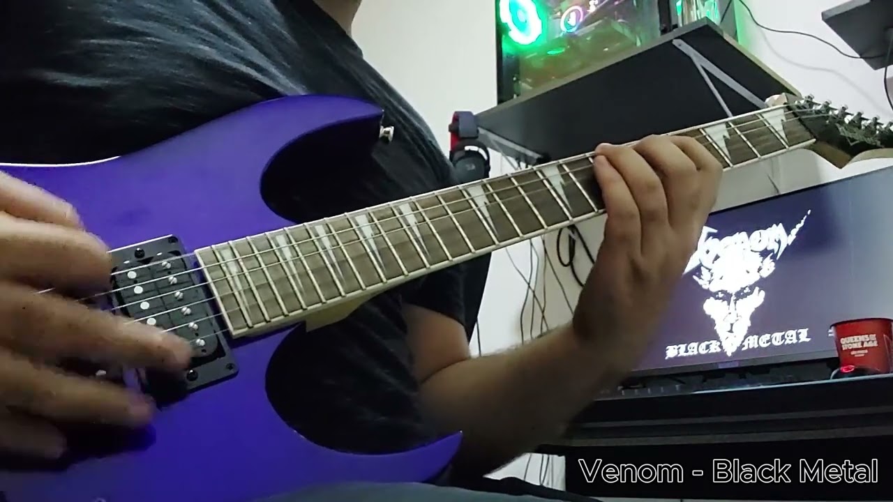 Venom - Black Metal [GUITAR COVER - D TUNING]