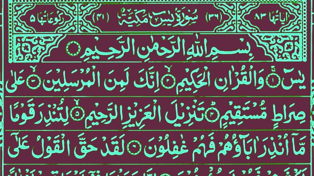 Surah Yaseen / Surah Rahman / Surah Mulk / Surah Bakraha / Surah waqiah / Surah Nas Surah Fatiha 