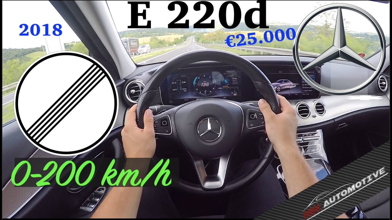 2018 | Mercedes E220d 4Matic | POV Test Drive + Acceleration 0 - 200 km/h