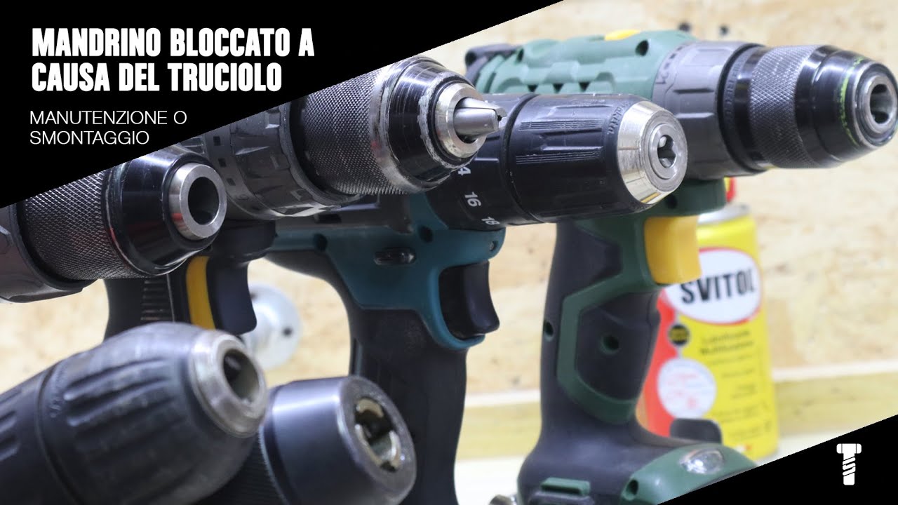 Mandrino del trapano che si inceppa a causa della truciolo