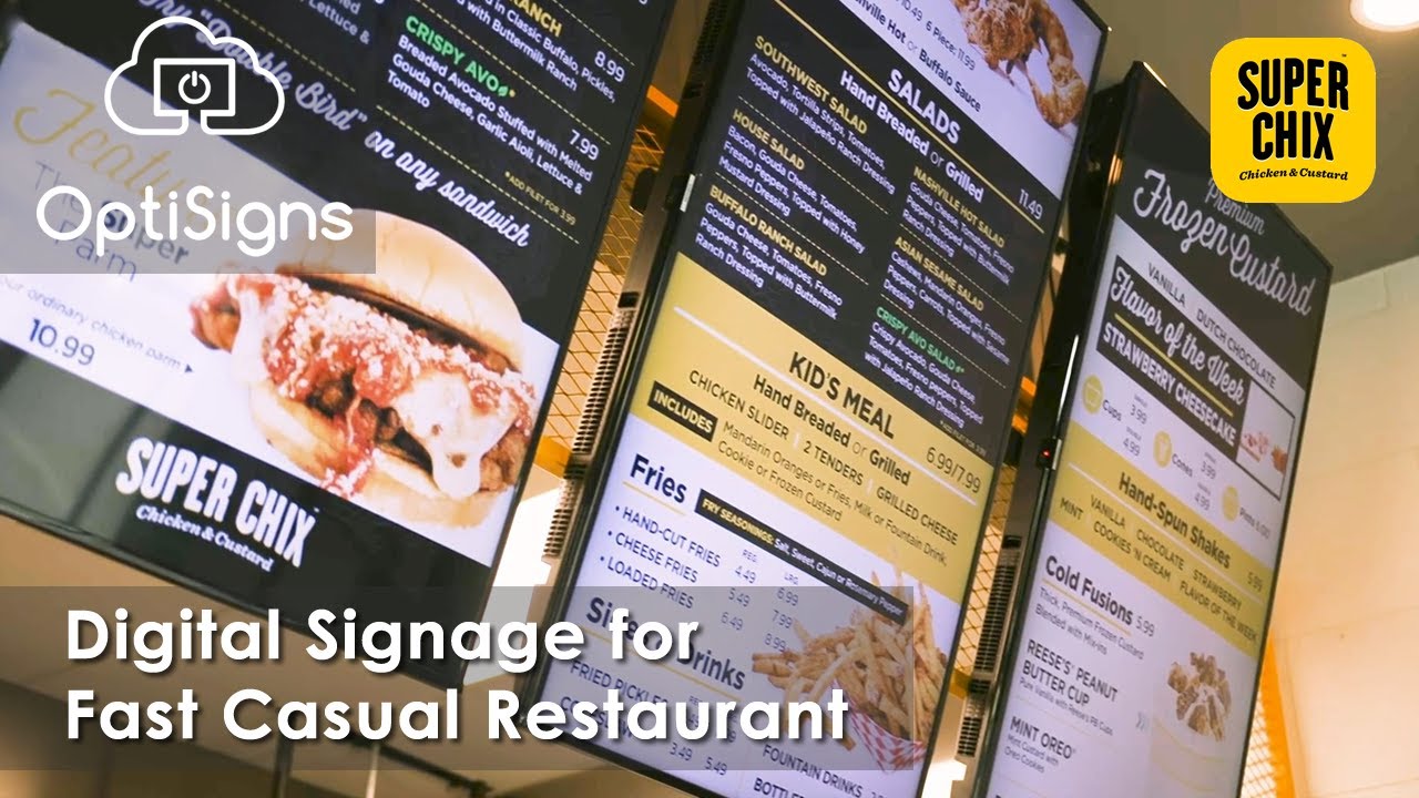 Super Chix - Restaurant Digital Signage with OptiSigns