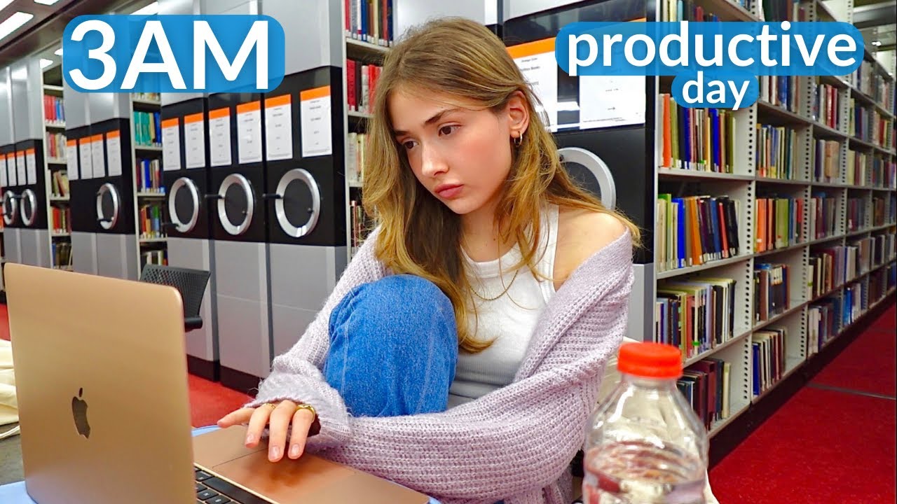 Видеоблог об учёбе в 3 утра | Продуктивный день в моей жизни, советы по учёбе, стрижка