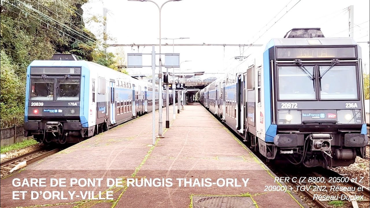 RER C - (Z 8800, Z 20500 et Z 20900) + TGV et FRET à Pont de Rungis Thiais-Orly et Orly-Ville