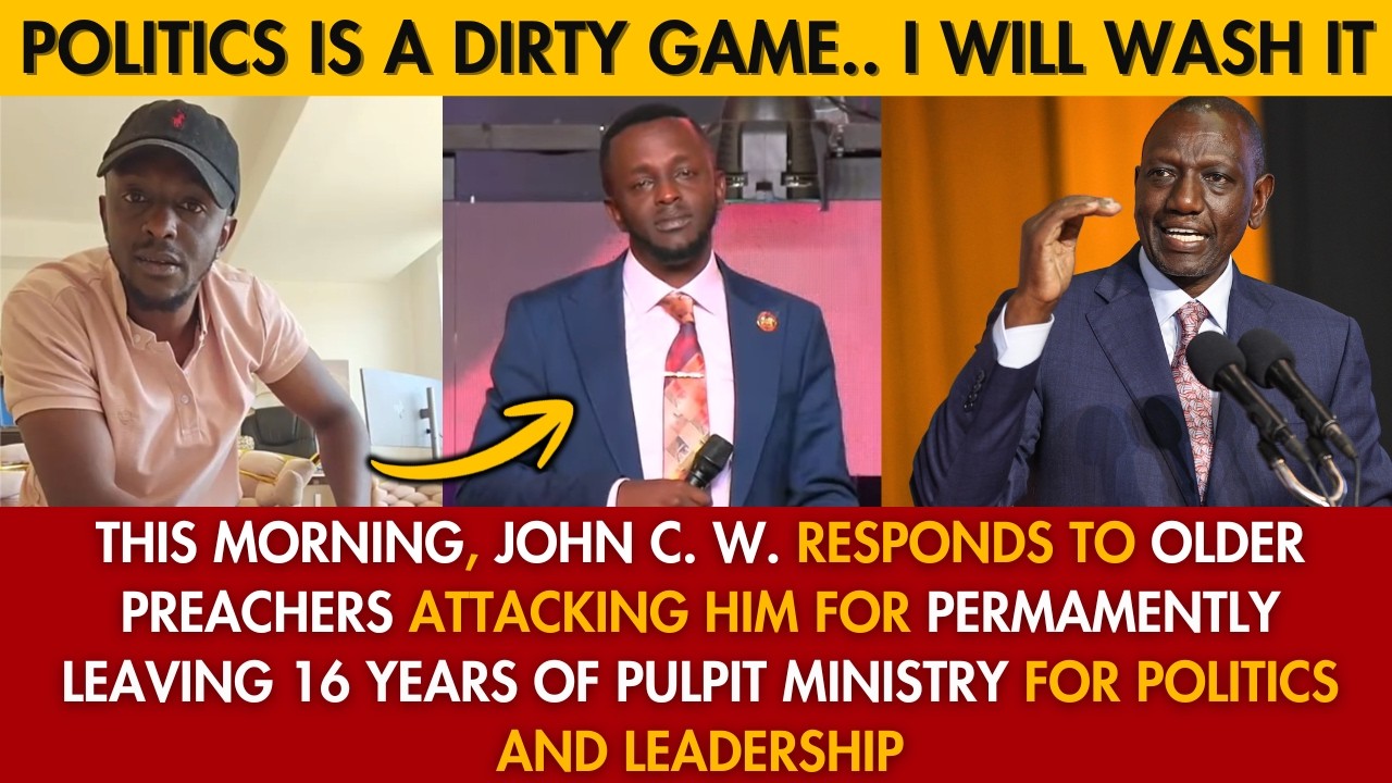 THIS MORNING JOHN C W RESPONDS TO OLDER PREACHERS ATTACKING HIM FOR LEAVING 16 YEARS OF PULPIT MINIS