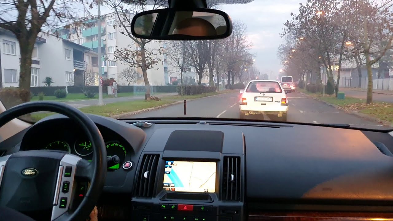 Driving Land Rover Freelander 2 4x4 2.2 Diesel POV Onboard City