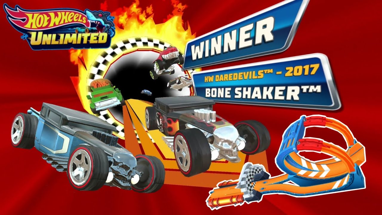 Hot Wheels Unlimited - Daredevils and Red Line Club Bone Shaker Race in The Double Dare Snare