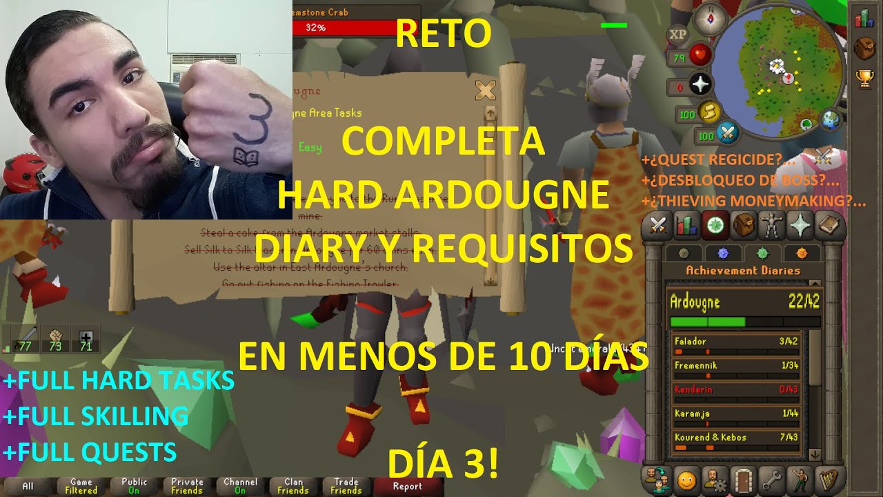 🔥RETO: COMPLETA HARD ARDOUGNE DIARY Y REQUISITOS EN MENOS DE 10 D&Iacute;AS⚡: D&Iacute;A 3! P2 | OSRS 2025🎮