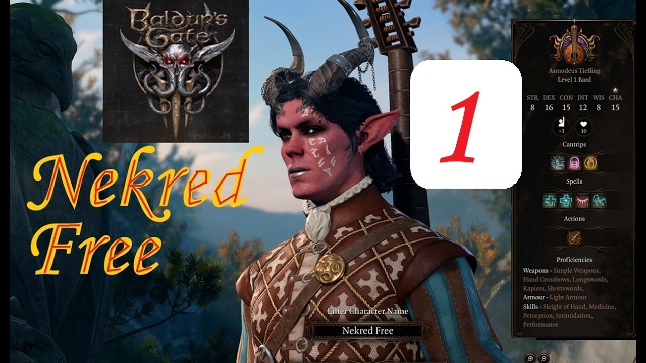 Baldur's Gate 3: Nekred Free LIVE - Ep 1