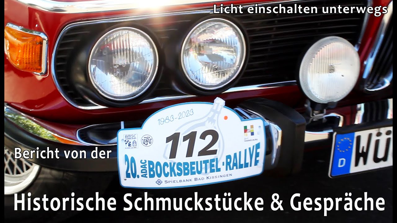 Die 20. Oldtimer Bocksbeutel Rallye 2023 um Hammelburg: Historische Fahrzeuge & Gespräche