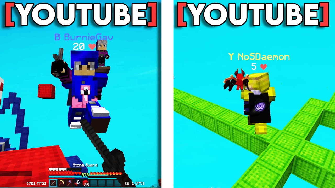 I Fought SO MANY Youtube Ranks In Hypixel Bedwars
