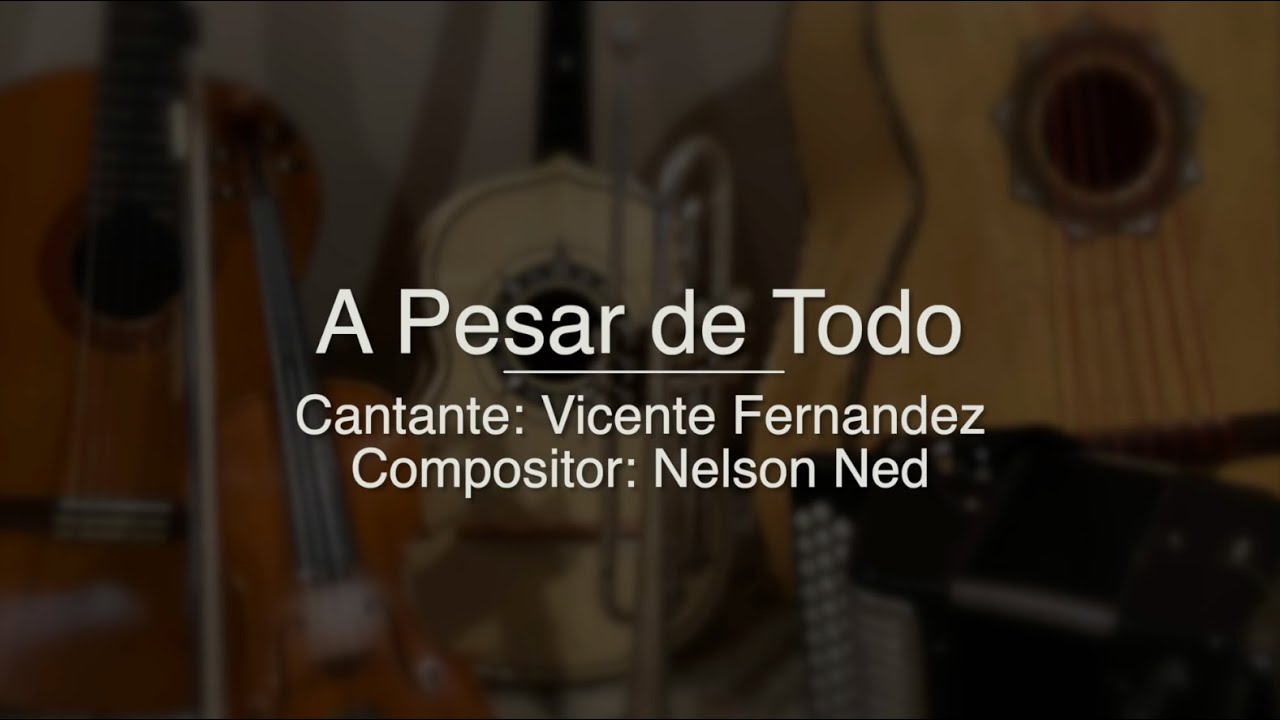 A Pesar de Todo - Puro Mariachi Karaoke - Vicente Fernandez