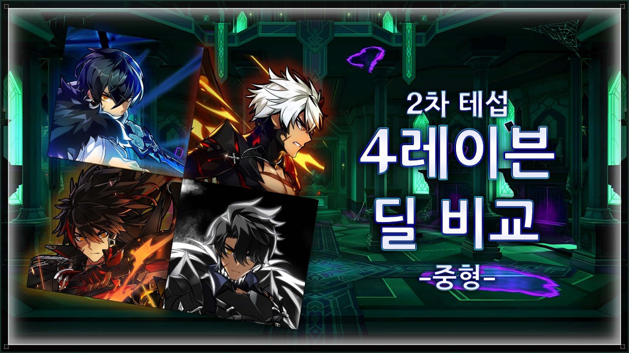 [Elsword / 엘소드] 레이븐 전직별 딜 비교 - 중형 / Raven DPS Comparison