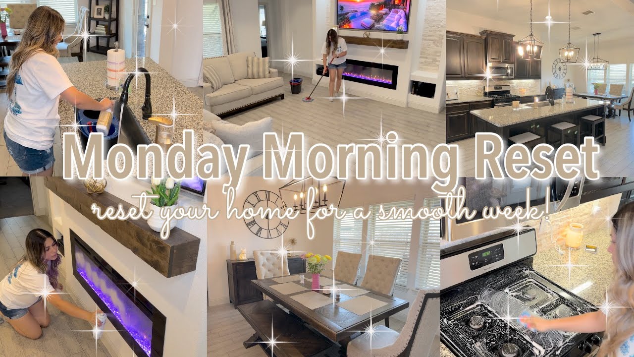 🌷MONDAY MORNING CLEAN WITH ME | HOME RESET | MORNING CLEANING MOTIVATION | WEEKLY HOME RESET