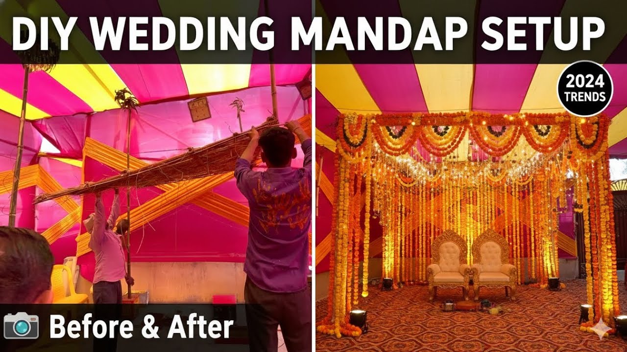 Mandap setup for wedding || marriage mandap ready ||  mandap wedding ceremony|| #wedding #marriage 