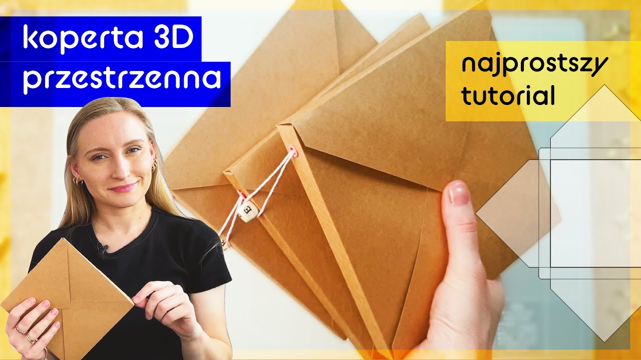 KOPERTA 3D z papieru DIY krok po kroku tutorial