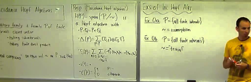Lecture 14 . Hopf Algebras and Combinatorics (Federico Ardila)