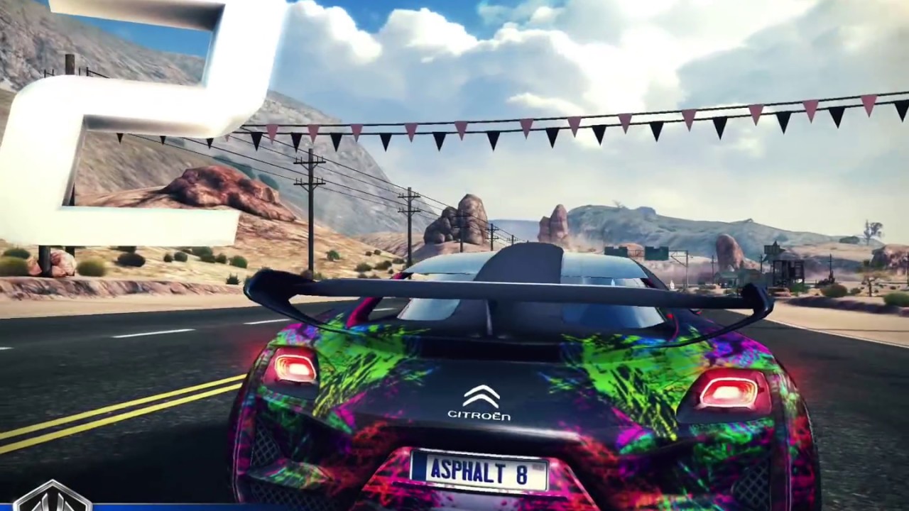 Прохождение Asphalt8 airborne! Гонка по сети на DS Survolt