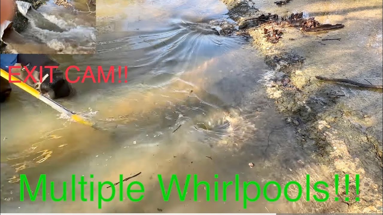 culvert unclogging. multiple whirlpools! 3/26/23 Northern Territory #14