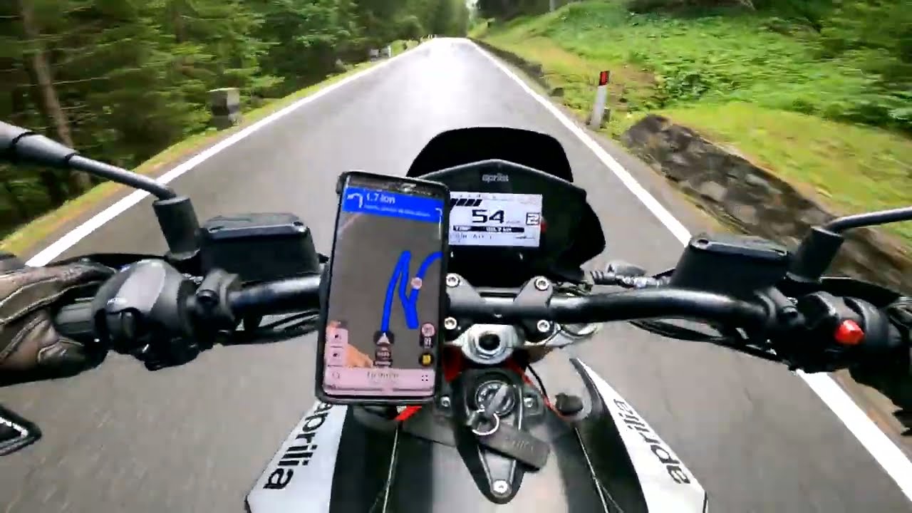 Riding the Stelvio Pass on an Aprilia Dorsoduro 900