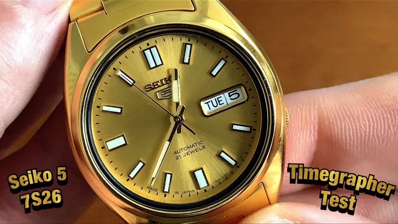 Timegrapher watch test. Ceas Seiko 5 Automatic SNXS80J5 cu mecanism 7S26