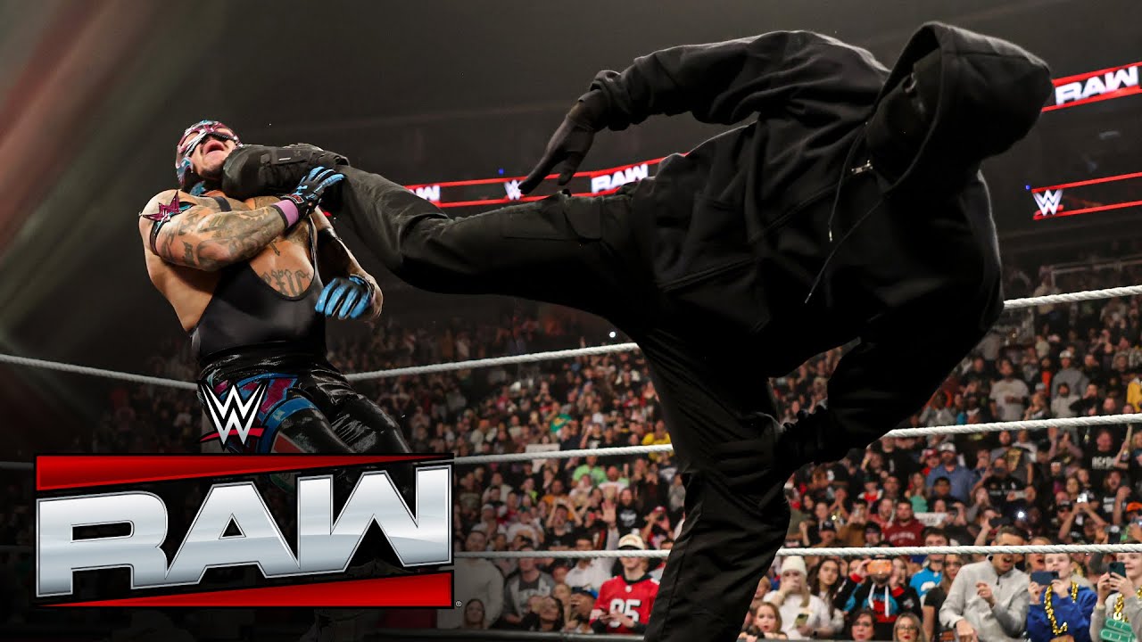 A masked assailant attacks Rey Mysterio as he brawls with Logan Paul: Raw highlights, Dec. 8, 2025
