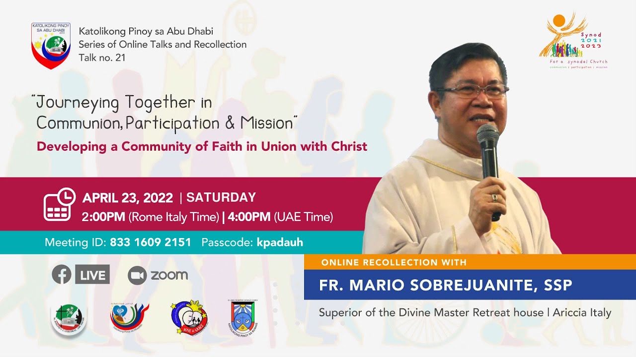 Online recollection talk of Fr. Mario Sobrejuanite, SSP