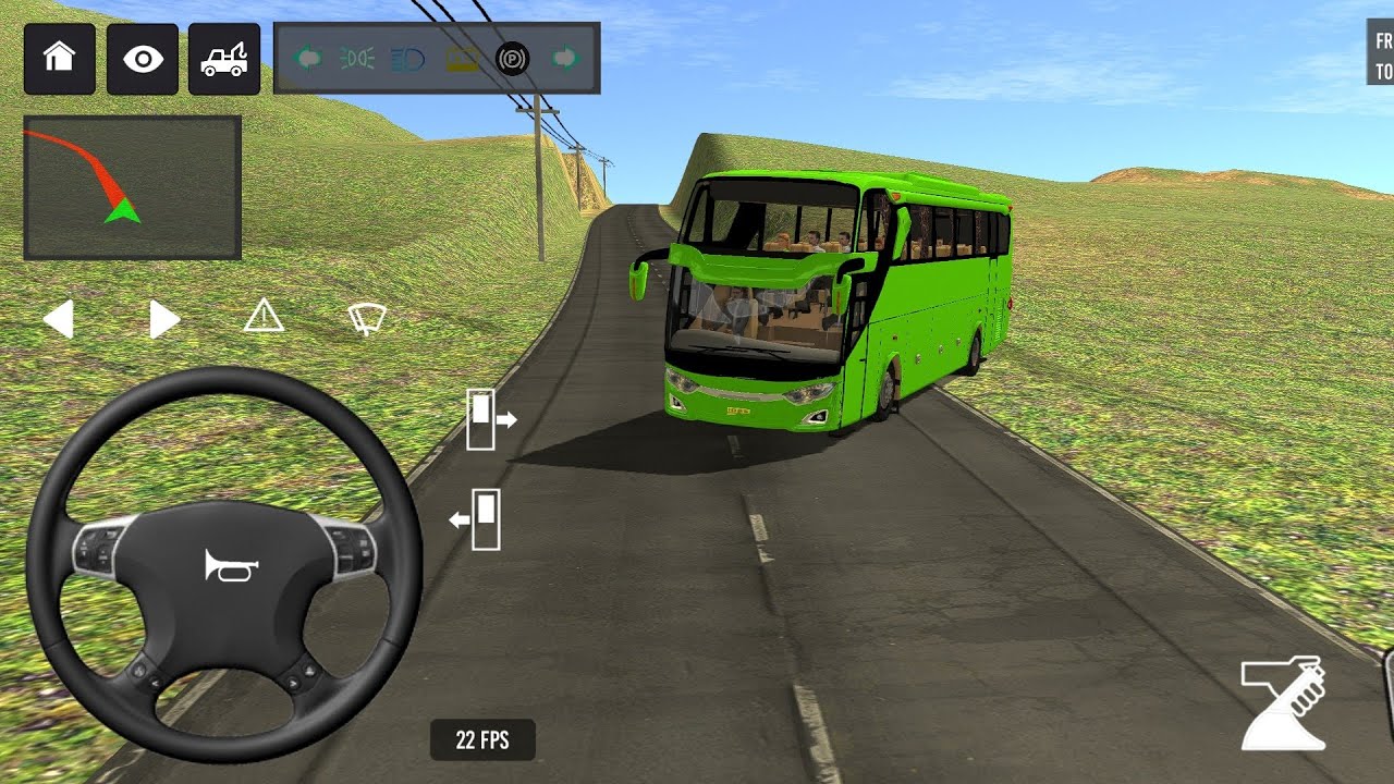Euro Bus Driving Game Public Transportation 2024 -  Indonesia Bus Simulator Android Gameplay 