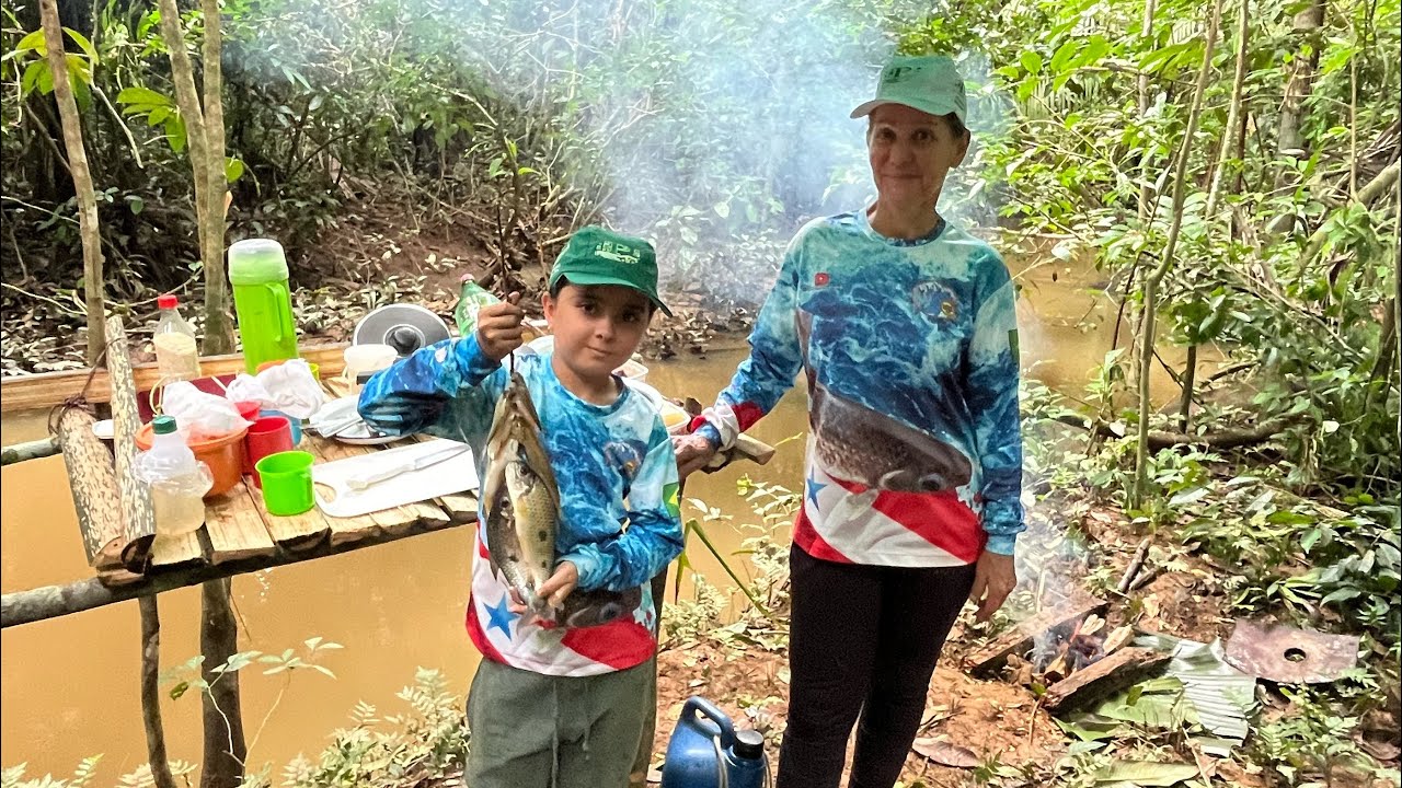 ACAMPAMENTO SELVAGEM MUITO PEIXE!!!