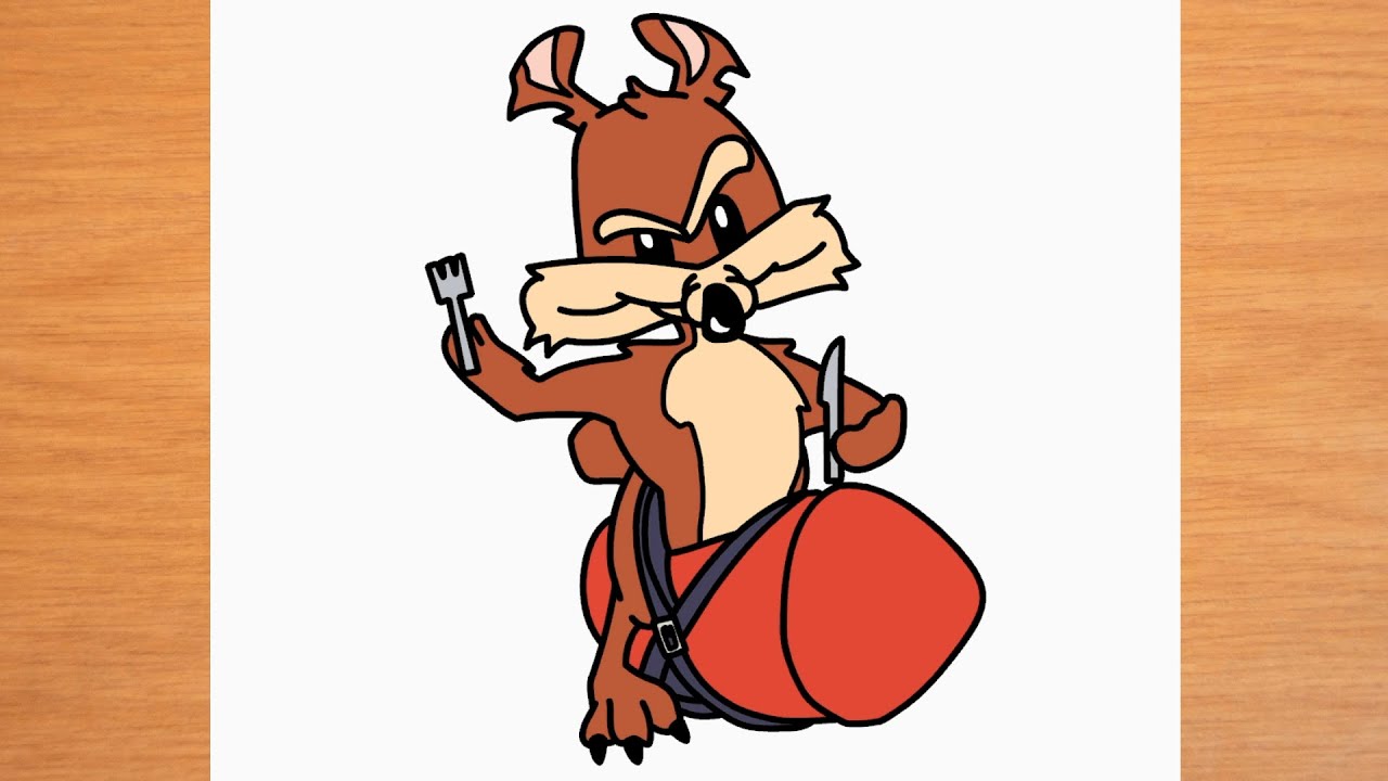 Como dibujar al coyote Stumble Guys x Looney Tunes